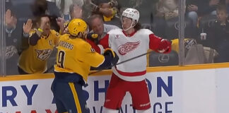 Mo Seider Drops the Gloves with Predators’ Filip Forsberg in Fierce Bout Mo Seider vs Filip Forsberg fight