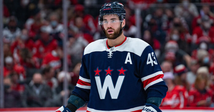 tom-wilson-faces-suspension Tom Wilson faces lengthy suspension for slash on Noah Gregor