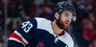 Capitals’ Tom Wilson Slapped with 6-Game Suspension for Reckless High Stick Tom Wilson of Washington Capitals