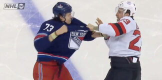 Every Angle of the Epic Rangers-Devils Line Brawl Every angle of Rangers vs Devils brawl