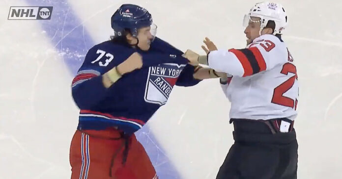 Rangers-Devils-brawl Every angle of Rangers vs Devils brawl