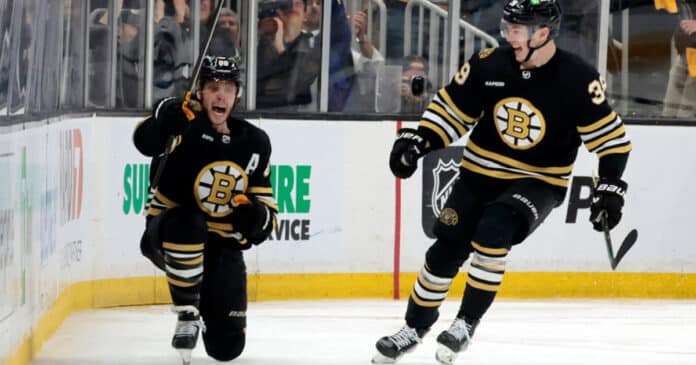 David-Pastrnak-Game-7-OT-winner David Pastrnak eliminates Toronto Maple Leafs with Game 7 OT winner