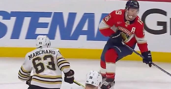 Marchand-hit-on-Tkachuk Brad Marchand hit on Matthew Tkachuk