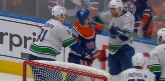 Connor McDavid Cross-Checked in Scrum After Oilers’ Game 3 Loss to Canucks