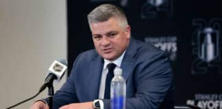 Sheldon Keefe Lands New Gig as Head Coach of the New Jersey Devils Sheldon Keefe speaks with the media