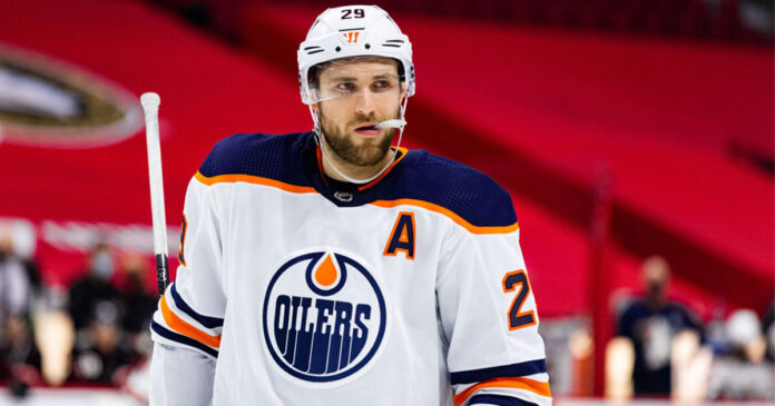 Leon-Draisaitl-Oilers Edmonton Oilers Leon Draisaitl is a leading NHL 25 cover athlete candidate