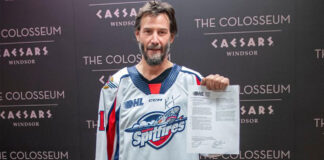Keanu Reeves Signs 1-Day Contract with Windsor Spitfires Keanu Reeves signs contract with Windsor Spitfires