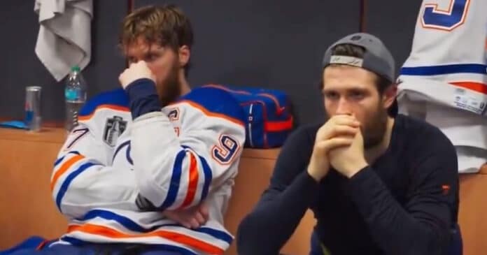 Oilers-dressing-room-after-loss Oilers dressing room after Game 7 loss in Stanley Cup Final