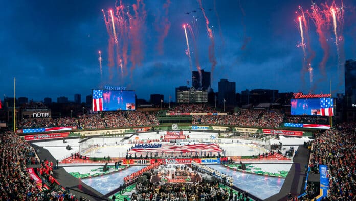 NHL-Winter-Classic Blackhawks vs Blues Winter Classic at Wrigley Field