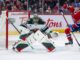 Fleury Hockeyville: His Line Was Longer Than the Cup’s Marc-Andre Fleury (29) of the Minnesota Wild tends net during the second period of the NHL game between the Minnesota Wilds and the Montreal Canadiens on Jan 30 2025, at the Bell Centre in Montreal, QC