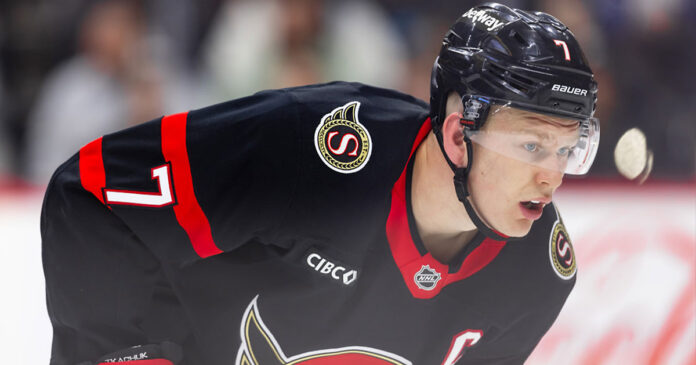 Brady-Tkachuk-Sens Brady Tkachuk of the Ottawa Senators