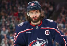 Marchenko Trade Talk: ‘I Can Talk Only About Hockey’ Columbus Blue Jackets right wing Kirill Marchenko on the ice. (Photo by Frank Jansky/Icon Sportswire)