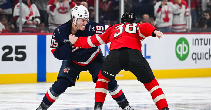 USA-vs-Canada-4-Nations fights