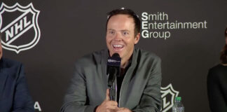 Utah Hockey Club Owner’s Epic Move Amid Playoff Push Utah HC owner Ryan Smith speaks to the media