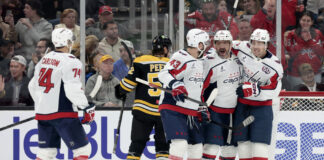 Alex Ovechkin Scores Career Goal No. 891 to Move Within 4 Goals of Breaking Wayne Gretzky’s Record Alex Ovechkin celebrates career goal 891