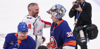 Ovechkin Adds Sorokin’s Stick to Historic Collection After Record-Breaking Goal