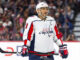 Ovechkin Putin Ad: Congressman Asks Bettman for NHL Review Alex Ovechkin of the Washington Capitals looks on during a game in his white road jersey