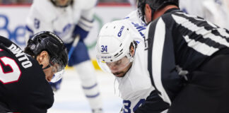 2025 NHL Stanley Cup Playoffs: Round 1 Predictions Toronto Maple Leafs captain Auston Matthews takes a faceoff, back injury questions after knee surgery