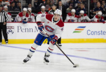 Hutson Bowl: Capitals Beat Canadiens 5-4, Tuch Scores Twice Lane Hutson Canadiens defenseman skating with the puck