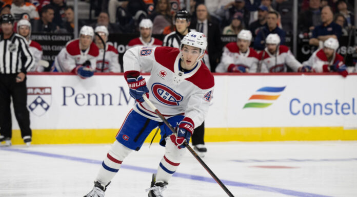 Hutson Bowl: Capitals Beat Canadiens 5-4, Tuch Scores Twice Lane Hutson Canadiens defenseman skating with the puck