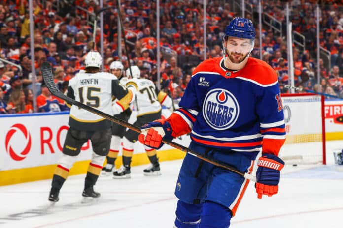 DFS250510004Knights_at_Oilers(1) Oilers Dealt Crushing Zach Hyman Surgery Update Amid 3-1 Lead vs Stars