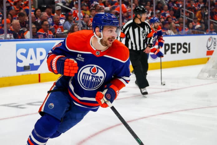 DFS250512066Knights_at_Oilers(1) Zach Hyman skates for the Edmonton Oilers