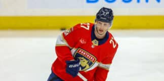 Eetu Luostarinen Ejected For Boarding Jackson Blake SUNRISE, FL - MARCH 08: Florida Panthers Center Eetu Luostarinen (27) looks on during the pre game warmup at the NHL game between the Buffalo Sabres and the Florida Panthers on Saturday March 8, 2025 at Amerant Bank Arena in Sunrise, Fla.