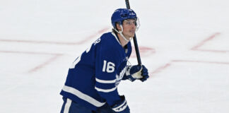 Toronto Fans Throw Jerseys On Ice, Boo Maple Leafs In Embarrassing Game 5 Loss TORONTO, ON - MAY 14: Toronto Maple Leafs Right Wing Mitchell Marner (16) reacts after a turnover that resulted in a Florida goal in the second period during NHL Stanley Cup Playoffs 2nd Round Game 5 between the Florida Panthers and Toronto Maple Leafs on May 14, 2025 at Scotiabank Arena in Toronto, ON.