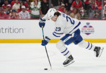 Matthew Knies Trade: Merzlikins Part of Marchenko Deal Matthew Knies Toronto Maple Leafs left wing skating with the puck