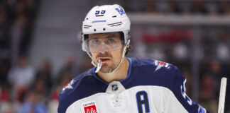 Mark Scheifele Will Play In Game 6 After Father’s Death: ‘It’s What My Dad Would Want’ OTTAWA, ON - FEBRUARY 26: Winnipeg Jets Center Mark Scheifele (55) after a whistle during second period National Hockey League action between the Winnipeg Jets and Ottawa Senators on February 26, 2025, at Canadian Tire Centre in Ottawa, ON, Canada.