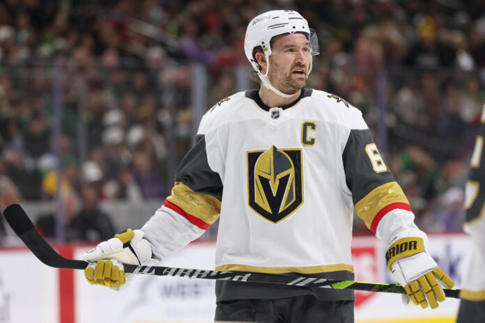 NHL: DEC 15 Golden Knights at Wild Vegas Golden Knights right wing Mark Stone looks on during the NHL game