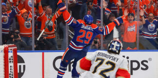 Alphonso Davies on Draisaitl: ‘I Always Cheer Him On’ Leon Draisaitl celebrates OT winner vs Florida Panthers