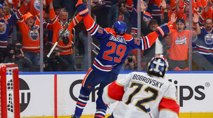 Alphonso Davies on Draisaitl: ‘I Always Cheer Him On’ Leon Draisaitl celebrates OT winner vs Florida Panthers
