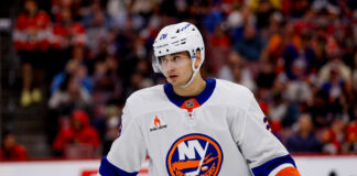 Islanders’ Alexander Romanov Drawing Trade Interest New York Islanders defenseman Alexander Romanov skates during a 2025 game against the Florida Panthers