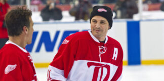 Red Wings to Finally Retire Sergei Fedorov’s No. 91 Jersey Detroit Red Wings forward Sergei Fedorov talks with Former Detroit Red Wings defenseman Chris Chelios