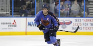 3 Cities Most Likely to Get an NHL Team Next (Updated 2025) Atlanta Thrashers left wing Andrew Ladd sets up his shootout attempt