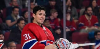 Canadiens Trade Carey Price’s Contract to Sharks for Prospect Gannon Laroque Montreal Canadiens goaltender Carey Price smiles