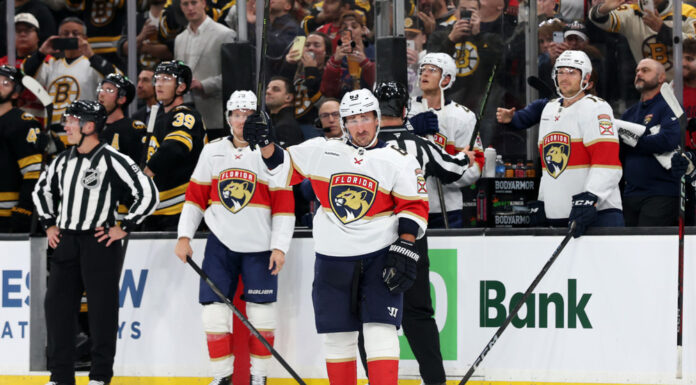 Marchand Rips Bettman on No-Trade Clauses: ‘Broken System’ Florida Panthers winger Brad Marchand thanks the crowd at TD Garden in his return to Boston