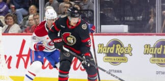 Nick Cousins, Hayden Hodgson Fined for Incidents in Senators-Canadiens Preseason Game Ottawa Senators Center Nick Cousins battles against Montreal Canadiens