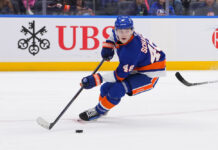 Matthew Schaefer Ranking: 28th on NHL Network Top 50 Matthew Schaefer Islanders defenseman skates with the puck NHL Network top 50 ranking