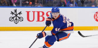 Matthew Schaefer Ranking: 28th on NHL Network Top 50 Matthew Schaefer Islanders defenseman skates with the puck NHL Network top 50 ranking