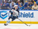 Winnipeg Jets left wing Kyle Connor turns with the puck during a Stanley Cup Playoffs game