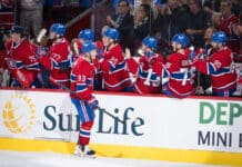 Demidov Preseason: St-Louis Sees ‘Another Step’ in Year 2 Montreal Canadiens forward Ivan Demidov celebrates a goal with teammates along the bench at the Bell Centre