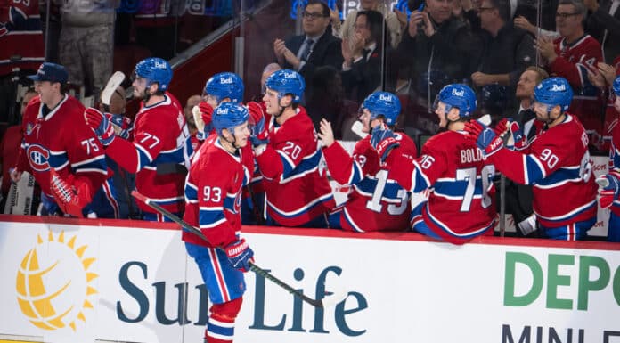 Demidov Preseason: St-Louis Sees ‘Another Step’ in Year 2 Montreal Canadiens forward Ivan Demidov celebrates a goal with teammates along the bench at the Bell Centre