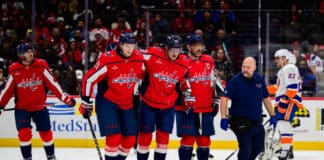 Dubois Played Final Capitals Games With Broken Hand Washington Capitals left wing Pierre-Luc Dubois is escorted off the ice