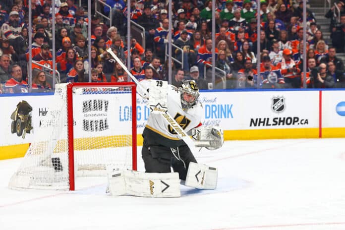 DFS251221020Knights_at_Oilers(1) Carter Hart Vegas Golden Knights goalie Stanley Cup Final Game 6