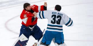 WATCH: Sergei Bobrovsky, Alex Nedeljkovic Get Into First Goalie Fight Of 2025-26 NHL Season