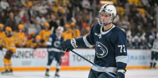 Top NHL Draft Prospect Gavin McKenna Charged With Felony Assault Penn State Nittany Lions forward Gavin McKenna on his way to lining up for a face-off