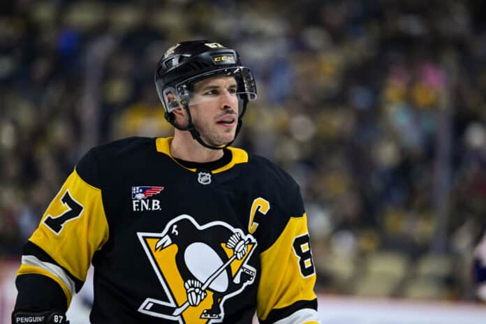 NHL: JAN 17 Blue Jackets at Penguins Pittsburgh Penguins center Sidney Crosby looks on during a game at PPG Paints Arena