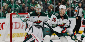 Wild Sign Roman Schmidt to One-Year, Two-Way Deal Minnesota Wild defenseman Jonas Brodin stands in front of goaltender Jesper Wallstedt during Game 1